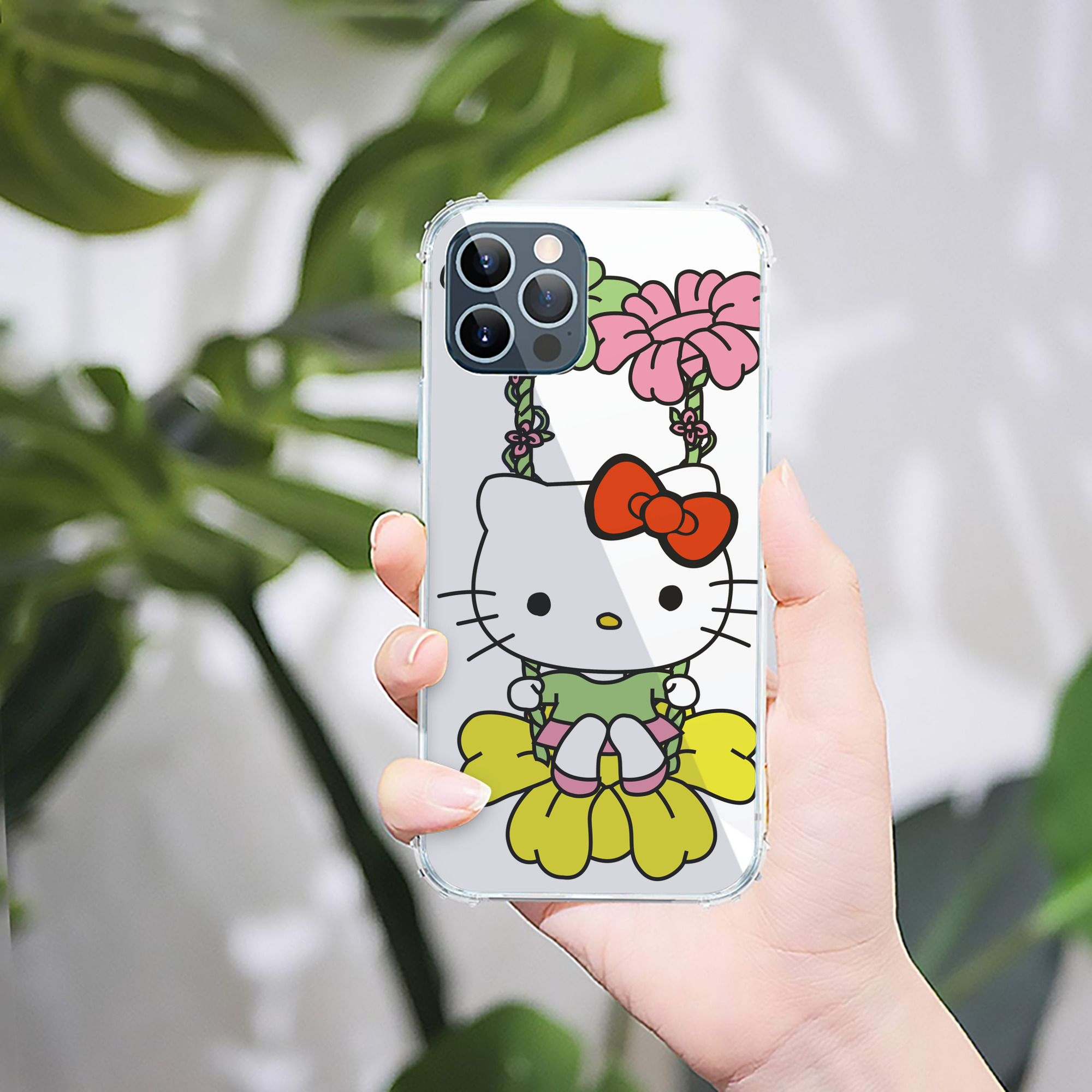 （画像用） Hello Kitty ハローキティ 【iPhone 12シリーズ対応】透明スマホケース（クリアソフトケース）